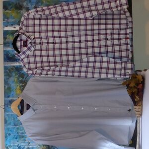 (Set of 2) UNTUCKit 100% Cotton Shirts, NWOT & EUC, P2P 26.5 in.